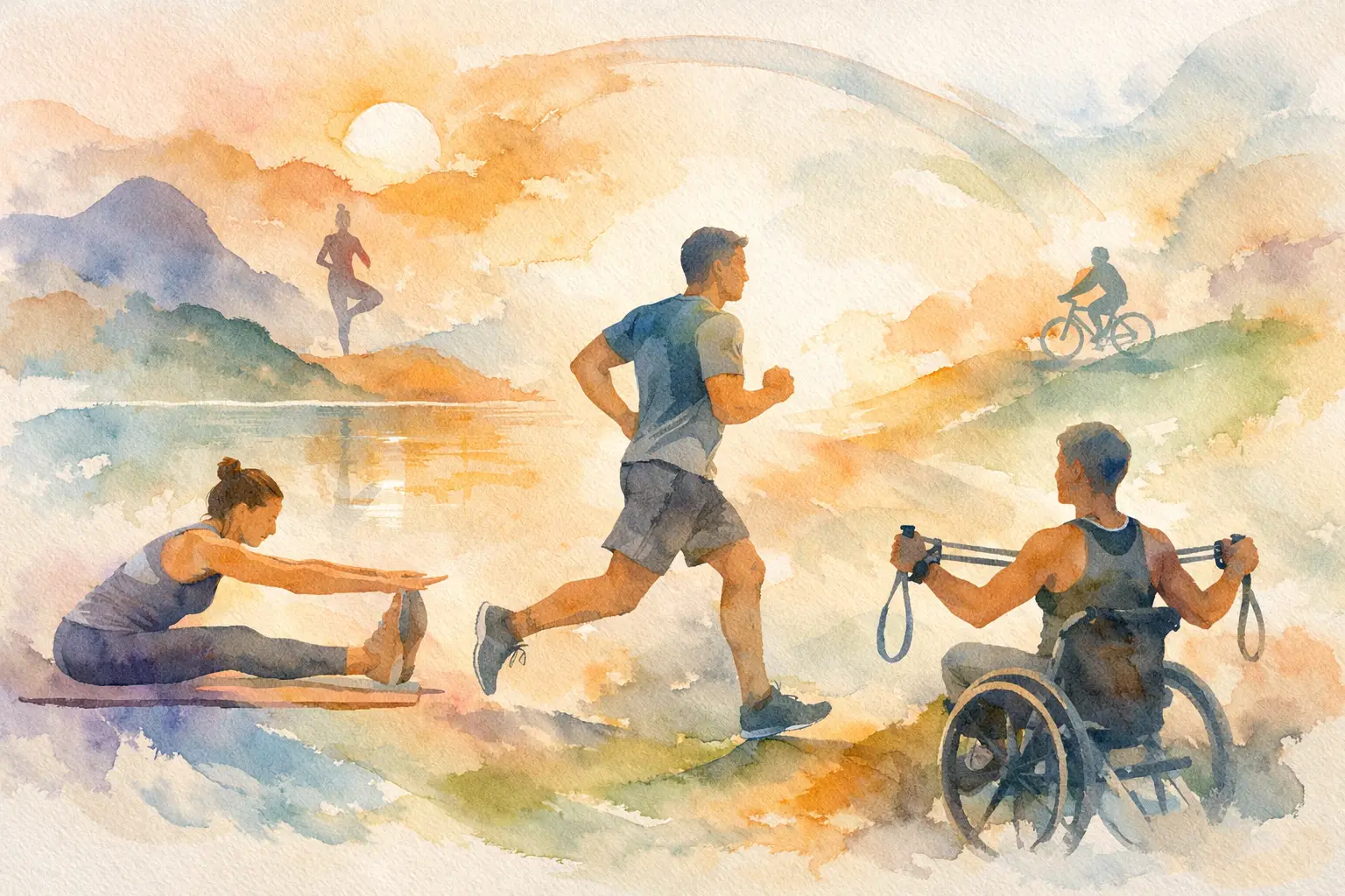 Adaptive exercise program adjusting to a busy real-life schedule